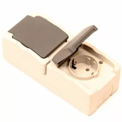 Wandcontactd. 2-voudig+RA Vertik.