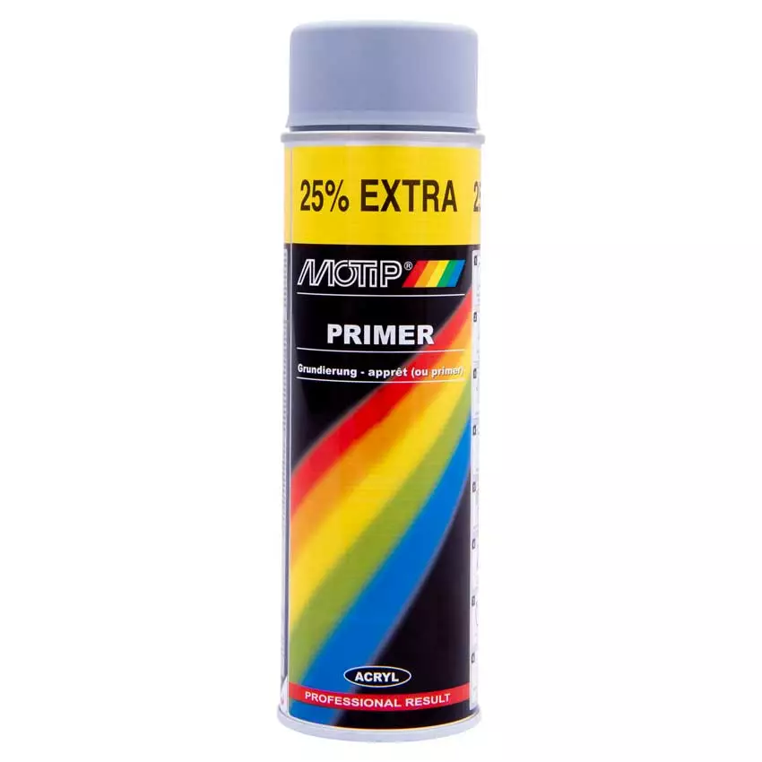 Primer Grijs, Bus 500 Ml. Motip 1 Primer Grijs, Bus 500 Ml. Motip