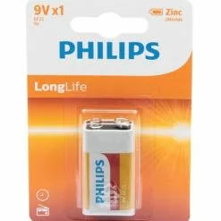 Batterij 9 Volt Philips Longlife*