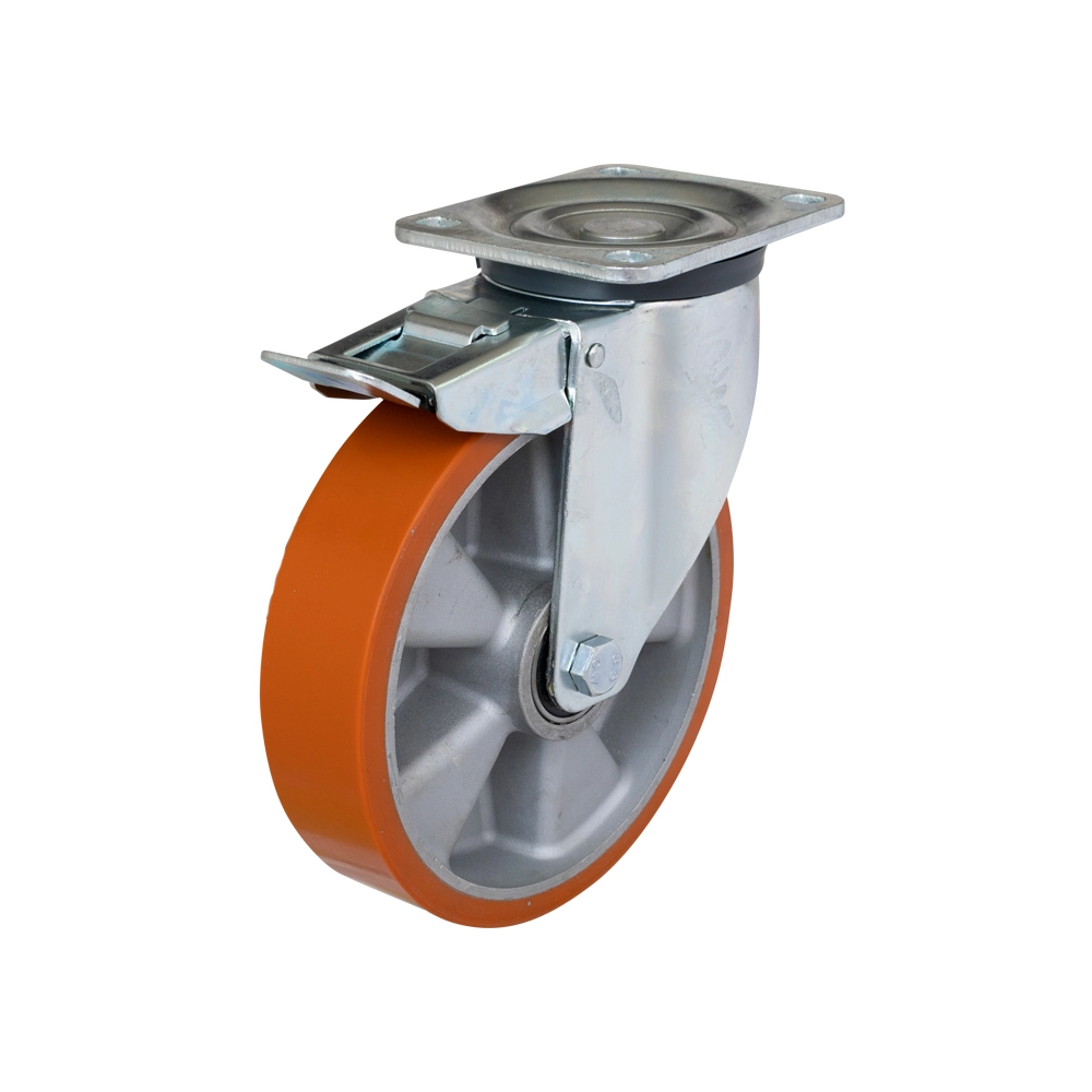 Zwenkwiel 200 Mm Met Rem Zwaarlast 800 Kg. 1 Zwenkwiel 200 Mm Met Rem Zwaarlast 800 Kg.